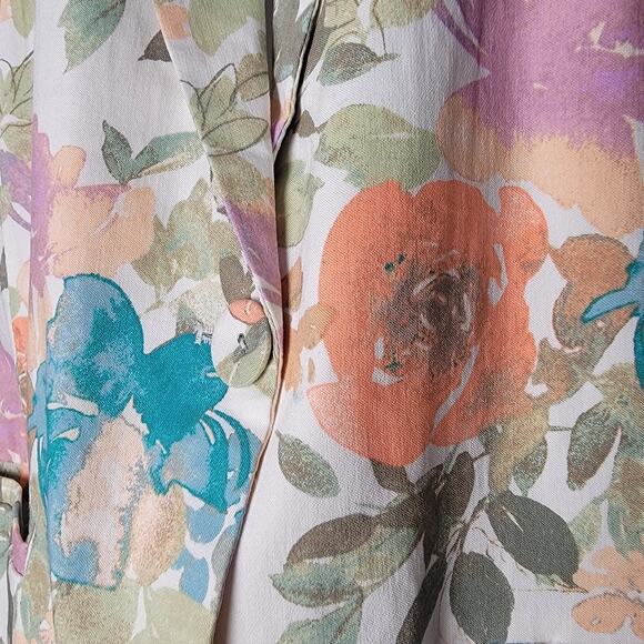 Cato Plus 22W Floral Blazer Jacket NWT Bright Pastel Print Lined Spring Dopamine - Picture 3 of 10